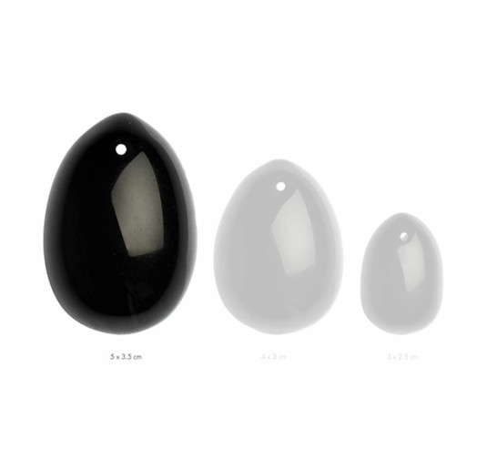 Kulka gejszy - La Gemmes Yoni Egg Black Obsidian L